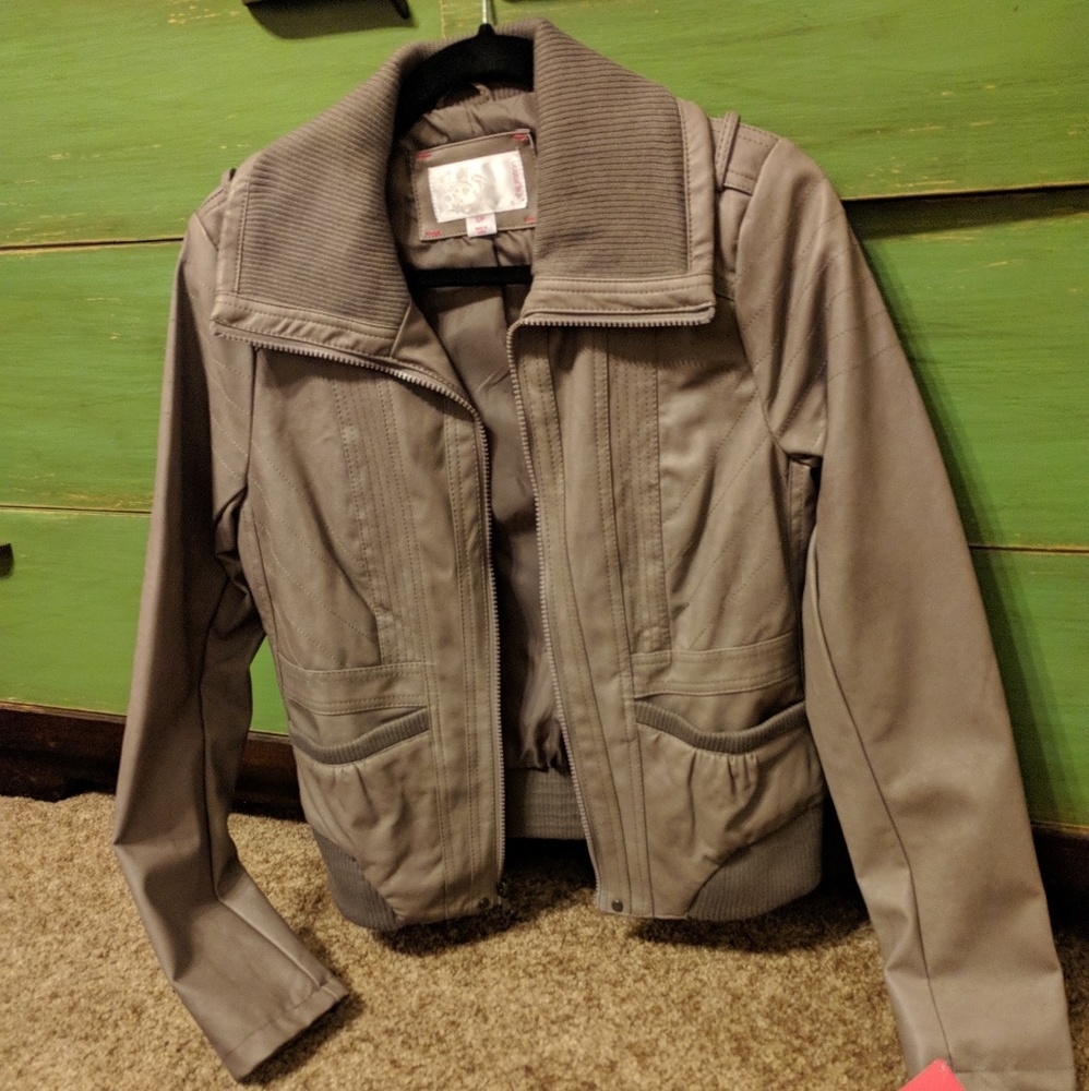 Faux Leather Moto Jacket